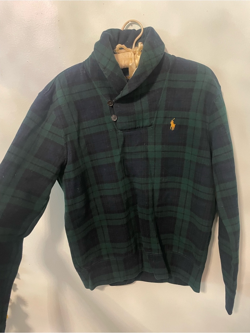 Blue and Green Tartan Fleece Polo Ralph Lauren